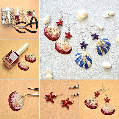 Dyed Natural Shell Beads BSHE-PH0003-02-1