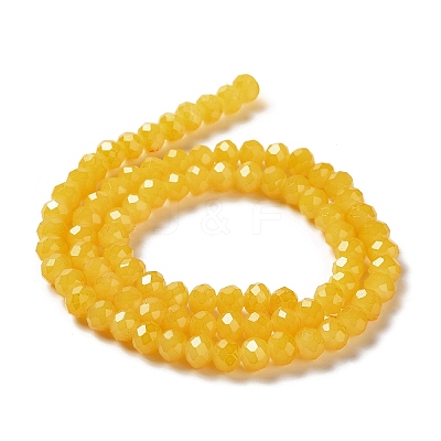 Baking Paint Imitation Jade Glass Bead Strands DGLA-A034-J6MM-A30-1