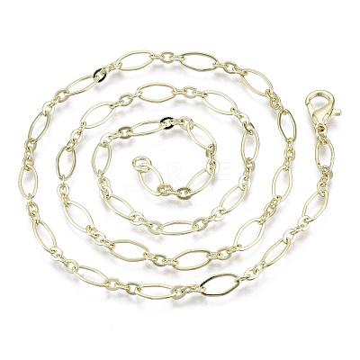 Brass Cable Chains Necklace Making MAK-S072-16A-14KC-1
