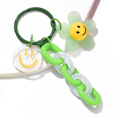 Acrylic Pendant Decorations HJEW-YW00186-04-1