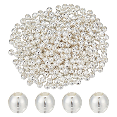 320Pcs Brass Solid Round Beads KK-ME0002-69-1
