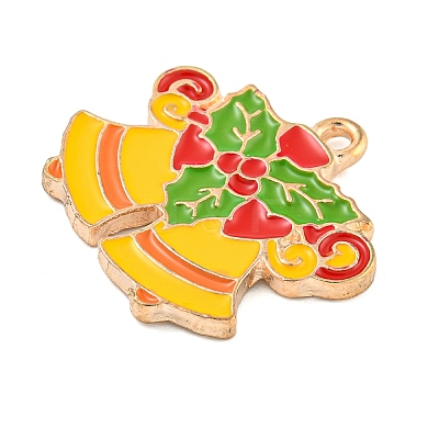 Christmas Theme Alloy Enamel Pendants ENAM-M221-01KCG-05-1