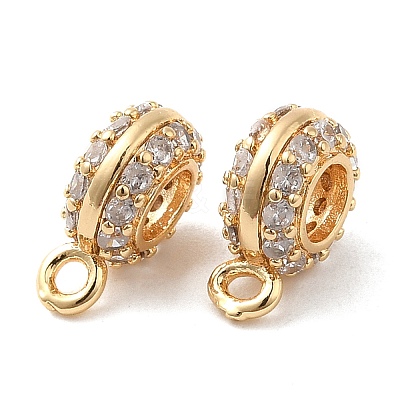 Brass with Cubic Zirconia Pendant Bail KK-F860-68G-1