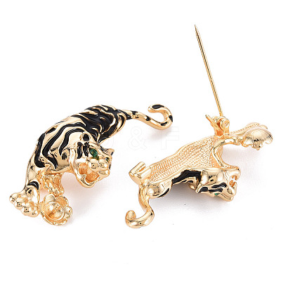 Brass Enamel Peg Bails Brooch Findings KK-S356-568-NF-1