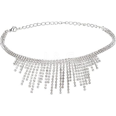 1Pc Zinc Alloy Bib Necklaces NJEW-FG0001-07-1