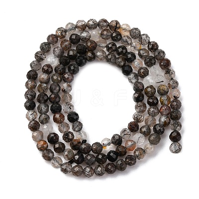 Natural Black Rutilated Quartz Beads Strands LS-G-RM250104-C3-1