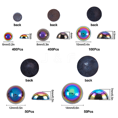 Acrylic Cabochons MACR-SC0001-05-14-1