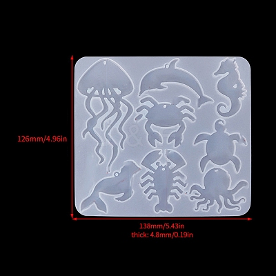 DIY Food Grade Silhouette Silicone Pendant Molds PW-WG71054-03-1