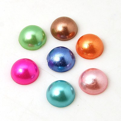 Imitation Pearl Acrylic Cabochons OACR-C004-4x2mm-M-1
