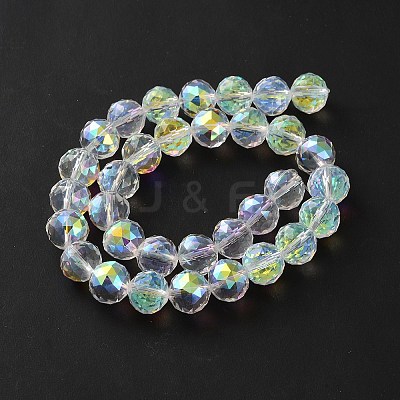 Transparent Electroplate Glass Beads Strands EGLA-N002-34D-H01-1