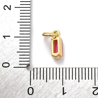 Brass Pave Cubic Zirconia Charms KK-F894-13G-1