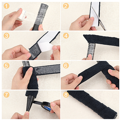 3 Rolls 3 Style Plastic Racket Hand Glue Base Film AJEW-GA0003-96A-1