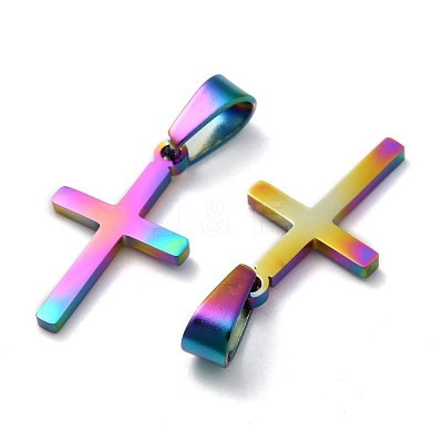 Ion Plating(IP) 304 Stainless Steel Pendants STAS-P253-09MC-1