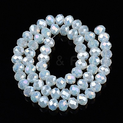 Electroplate Glass Beads Strands EGLA-A044-J8mm-B06-1