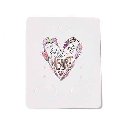 Rectangle Paper Earring Display Card with Hanging Hole CDIS-C004-01D-1
