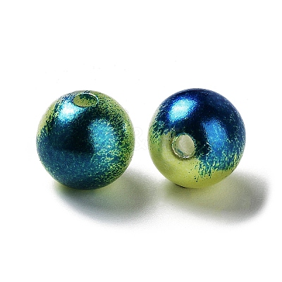 Rainbow ABS Plastic Imitation Pearl Beads OACR-Q174-8mm-16-1