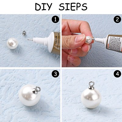 201 Stainless Steel Cup Pearl Peg Bails Pin Pendants STAS-I097-043P-1