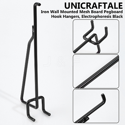 Iron Wall Mounted Mesh Board Pegboard Hook Hangers IFIN-WH0085-17EB-1