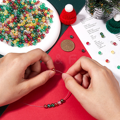 Christmas Themed Transparent Acrylic Beads MACR-SP0001-30A-1