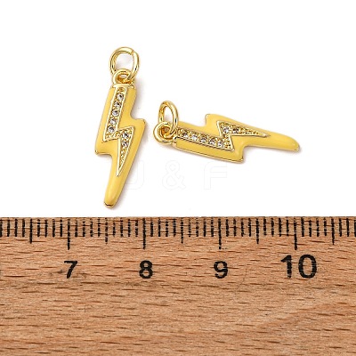 Brass Micro Pave Clear Cubic Zirconia Pendants ZIRC-A019-12G-A-1