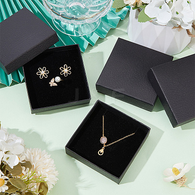 12Pcs Square Cardboard Necklace Box CBOX-NB0001-30-1