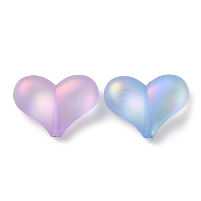 Transparent Spray Painted Acrylic Beads X-MACR-M026-02-1