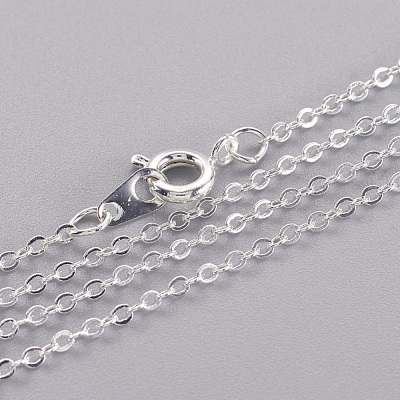 Brass Cable Chain Necklaces X-SW028-01S-NF-1