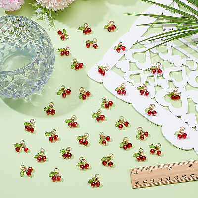 50Pcs Handmade Lampwork Pendants LAMP-ME0001-25-1