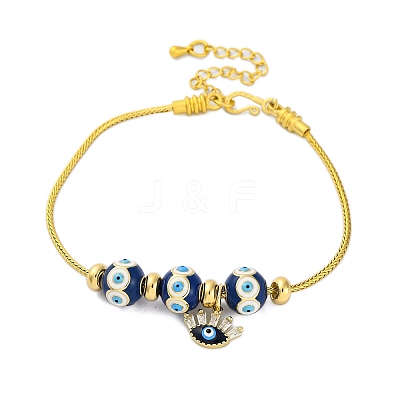 Brass European Bracelets BJEW-C080-01G-01-1