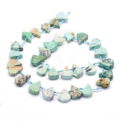 Natural Peruvian Turquoise(Jasper) Beads Strands G-E569-R05-1