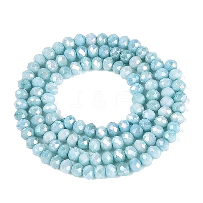 Anti-Tarnish Dyed Rondelle Glass Beads Strands EGLA-T021-3mm-17-07-1