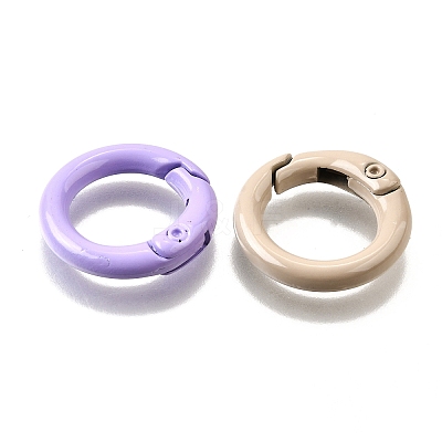 Spray Painted Alloy Spring Gate Rings PALLOY-A022-01A-1