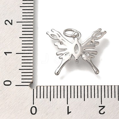 Rack Plating Brass Micro Pave Cubic Zirconia Pendants KK-I720-38P-1