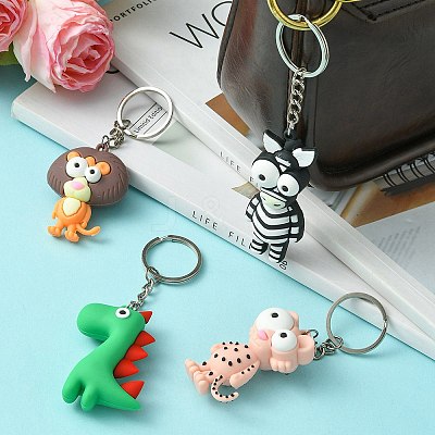 PVC Plastic Pendant Keychain KEYC-YW0001-14-1