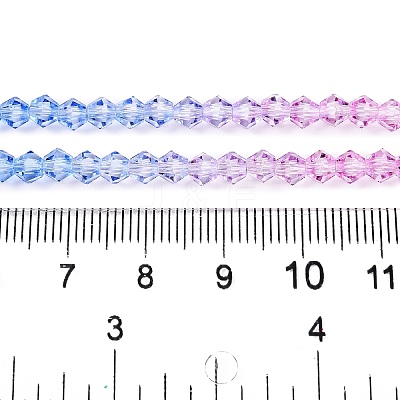 Gradient Color Baking Paint Glass Bead Strands LS-DGLA-A039-T4mm-A019-1