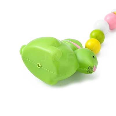 Easter Theme Plastic Rabbit Pendant Decorations HJEW-TAC0013-16B-1