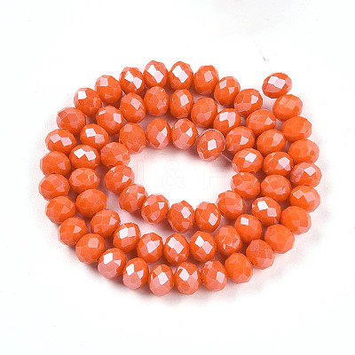 Electroplate Glass Beads Strands EGLA-A034-P8mm-A29-1
