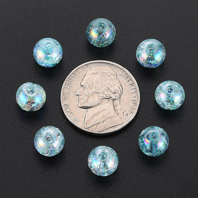 Transparent Crackle Acrylic Beads MACR-S373-66-L03-1
