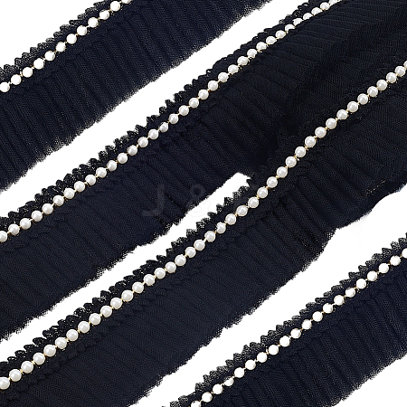 5Yards Polyester Lace Ribbon SRIB-GF0001-74C-1