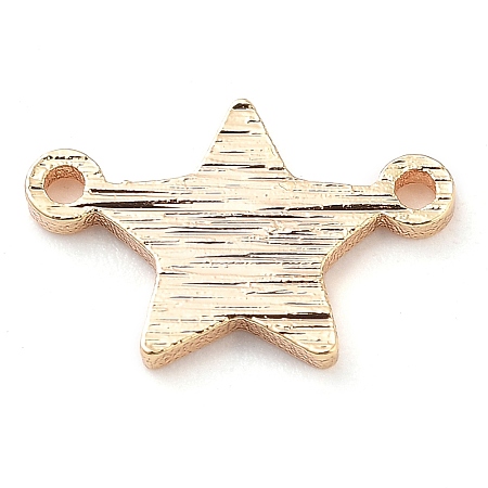 Brass Star Connector Charms KK-U028-09G-1