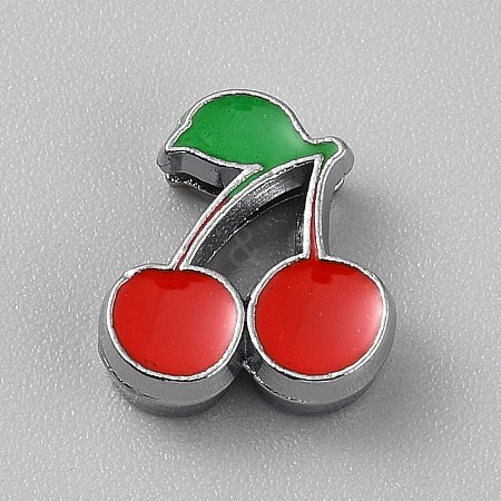 Alloy Enamel Beads PALLOY-CJC0022-002P-1