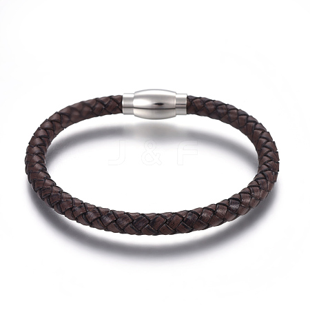 Leather Braided Cord Bracelets BJEW-E352-25P-1