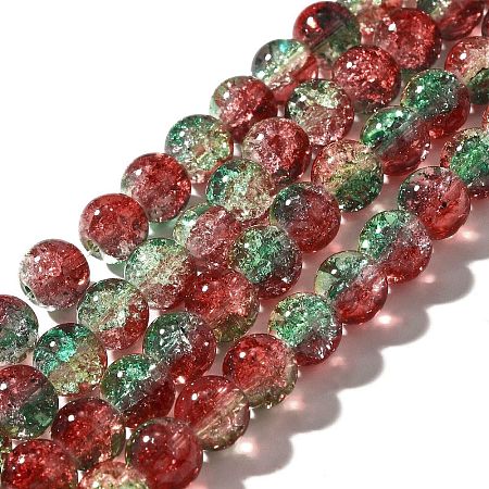 Crackle Glass Beads Strands CCG-C002-8mm-12-1