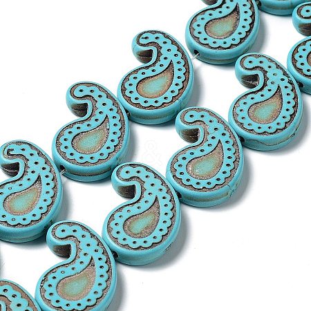 Synthetic Turquoise Dyed Beads Strands G-A218-01B-1