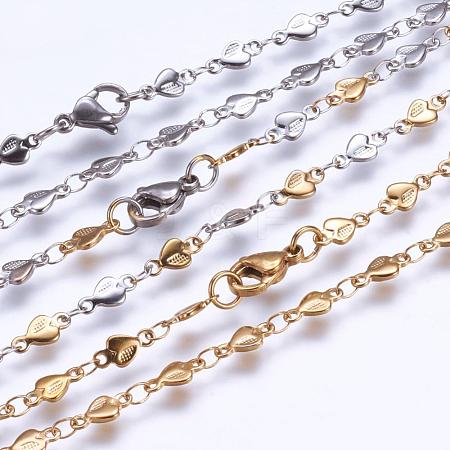 304 Stainless Steel Chain Necklaces STAS-P164-02-1
