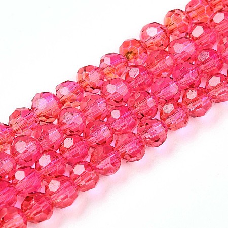 Baking Paint Transparent Glass Beads Strands DGLA-A035-T4mm-A02-1