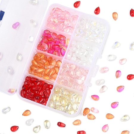320Pcs 8 Colors Transparent Glass Beads GGLA-YW0004-67-1