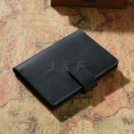 Rectangle Leather Travel Passport Wallet Cover AJEW-WH20007-06B-1