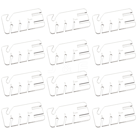 12Pcs Acrylic Crochet Knitting Loom Board DIY-BC0015-06-1