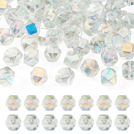 60Pcs 2 Colors Electroplate Glass Beads EGLA-TADJ0001-19E-1
